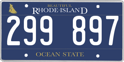 RI license plate 299897