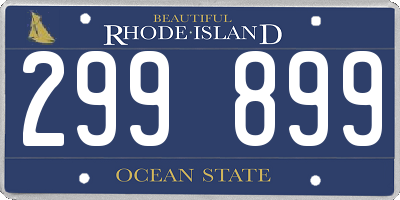 RI license plate 299899
