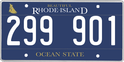 RI license plate 299901