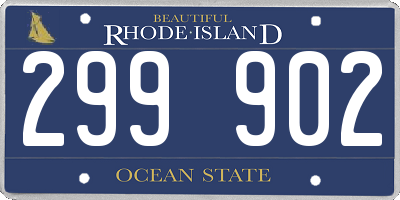RI license plate 299902