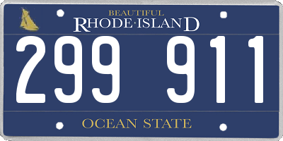 RI license plate 299911