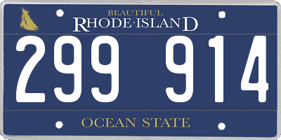 RI license plate 299914