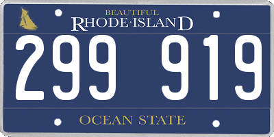 RI license plate 299919