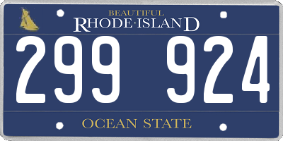 RI license plate 299924