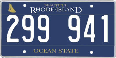 RI license plate 299941