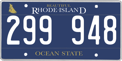 RI license plate 299948