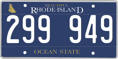 RI license plate 299949