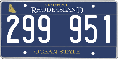 RI license plate 299951