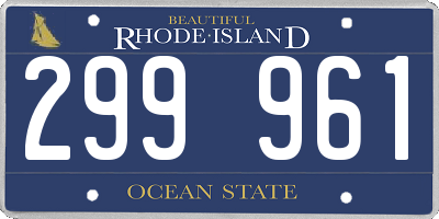 RI license plate 299961
