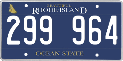 RI license plate 299964