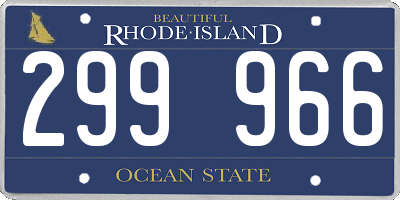 RI license plate 299966