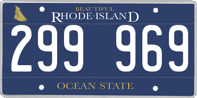RI license plate 299969