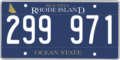 RI license plate 299971