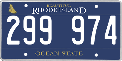 RI license plate 299974