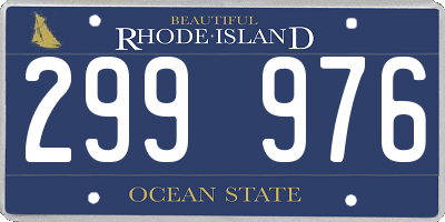RI license plate 299976