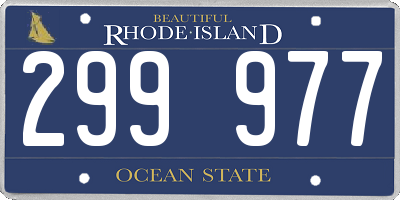 RI license plate 299977