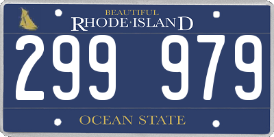 RI license plate 299979