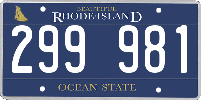 RI license plate 299981