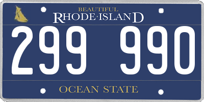 RI license plate 299990