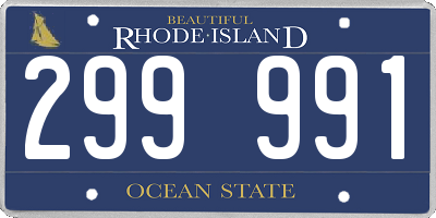 RI license plate 299991