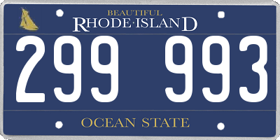 RI license plate 299993