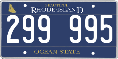 RI license plate 299995