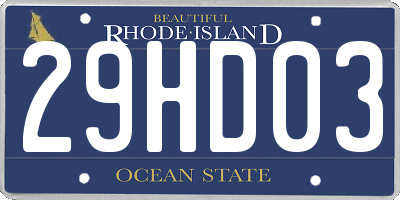 RI license plate 29HD03