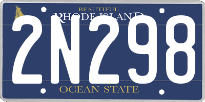 RI license plate 2N298