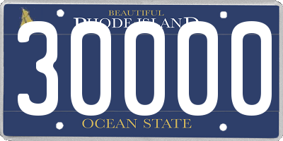 RI license plate 30000