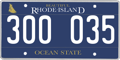 RI license plate 300035