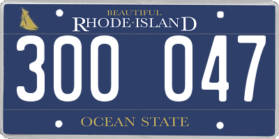 RI license plate 300047