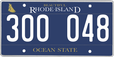 RI license plate 300048