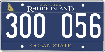 RI license plate 300056