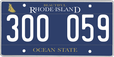 RI license plate 300059
