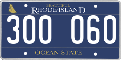RI license plate 300060