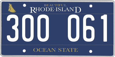 RI license plate 300061