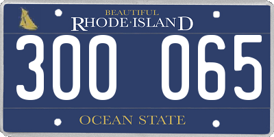 RI license plate 300065