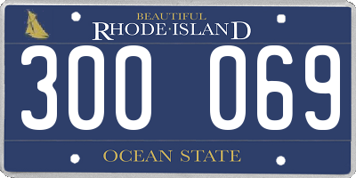 RI license plate 300069