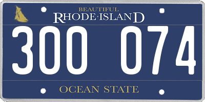 RI license plate 300074