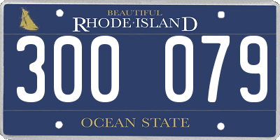 RI license plate 300079