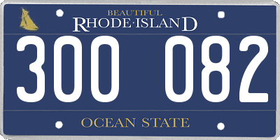 RI license plate 300082