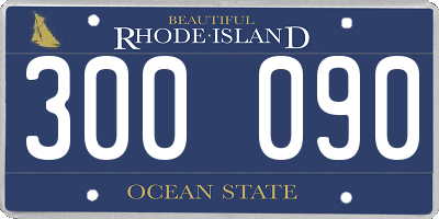 RI license plate 300090