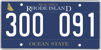 RI license plate 300091