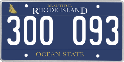 RI license plate 300093