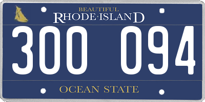 RI license plate 300094
