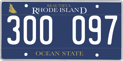 RI license plate 300097
