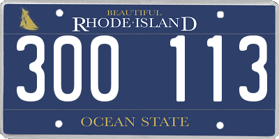 RI license plate 300113