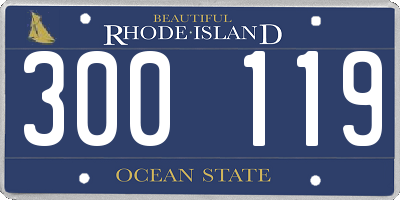 RI license plate 300119
