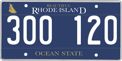 RI license plate 300120