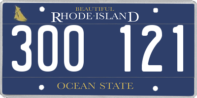 RI license plate 300121